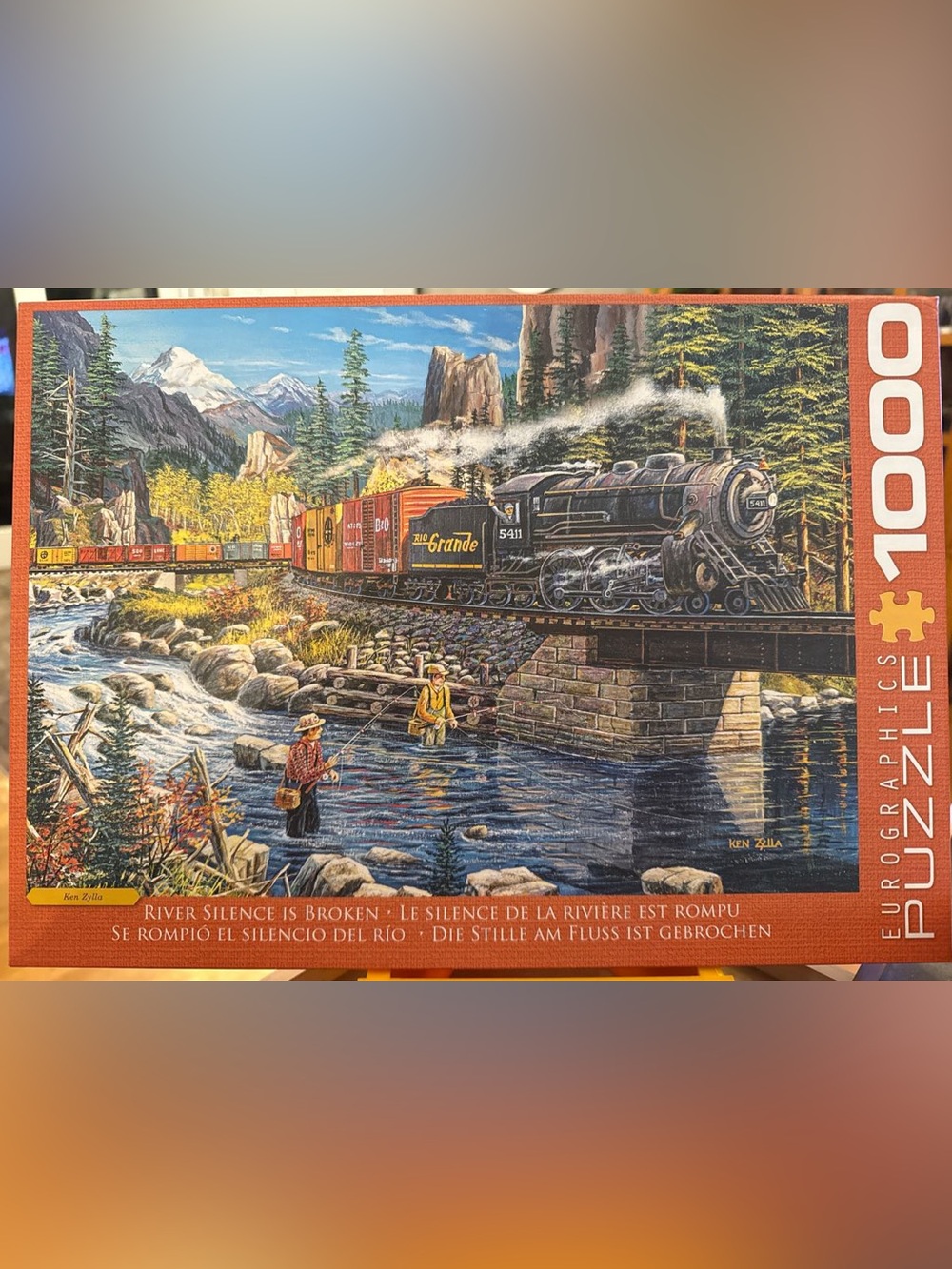 River Silence is Broken - Black Locomotive & Multicolor Scenery (1000 pcs)